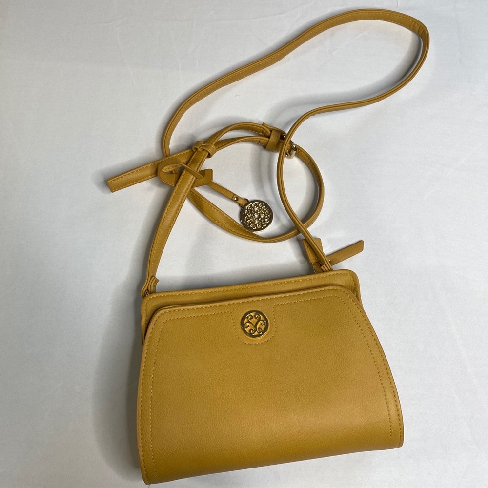 Mustard Yellow Crossbody Purse Hand Bag Adjustable